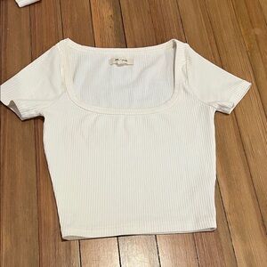 Women's Cream Ribbed Top from Madewell